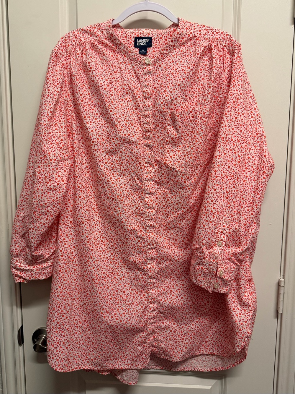 ✨ Pick 3 for $15 ✨ Lands' End Floral Button-Up Tunic